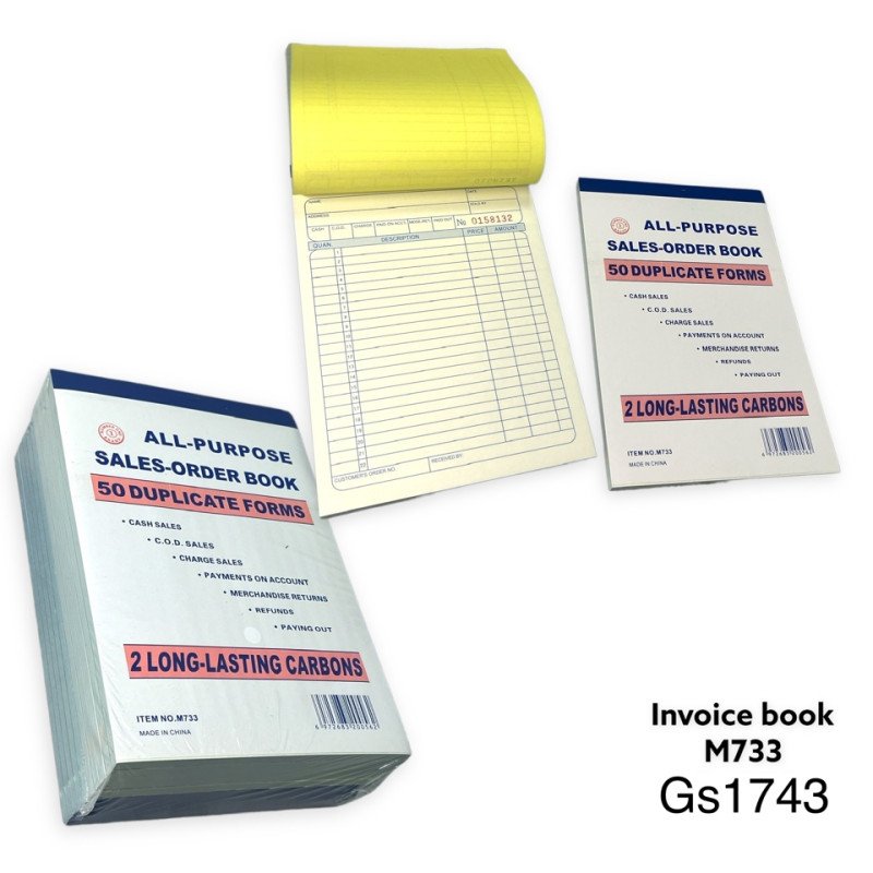 Invoice Book Small M733 - GS1743