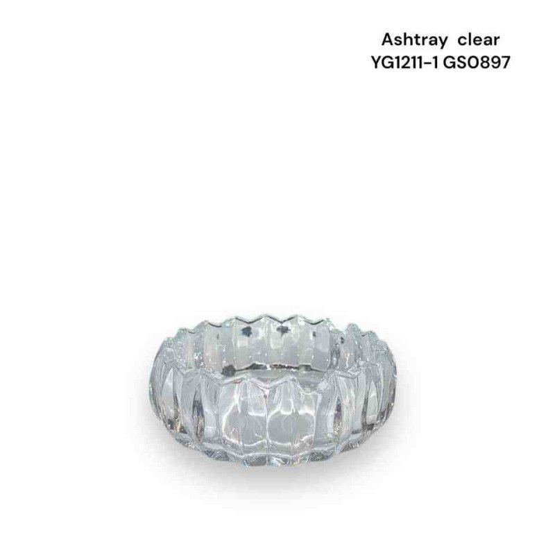GS0897 - Glass Ashtray YG1211-1 Clear