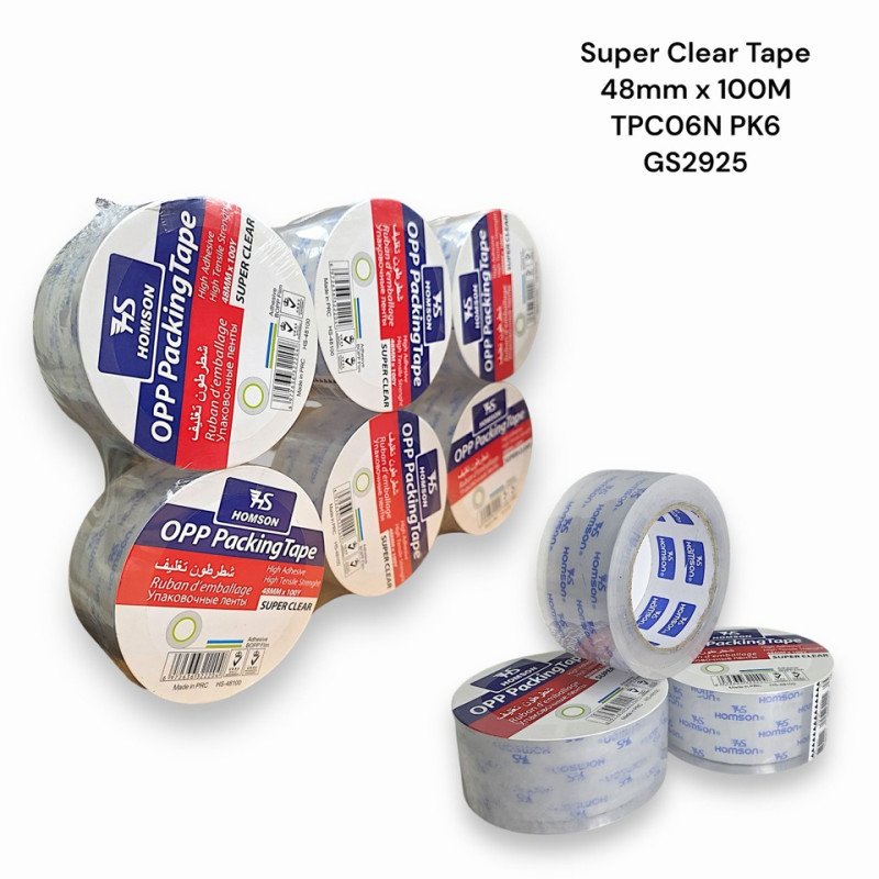 GS3380 - Tape 48x100 TPC06N CLEAR 100M PK6