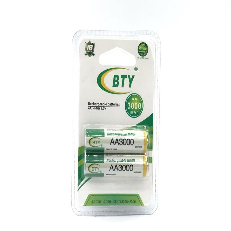 Recahargable Battery BTY AA 3000mAh PK 2