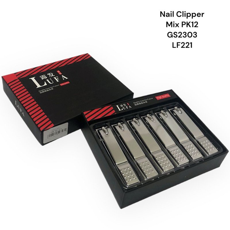Nail Clipper pk12 NEW PLAIN LF221 - GS2303