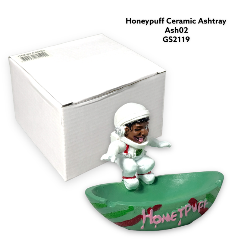 GS2119 - Ashtray Ceramic ASH02 Big Mix Rasta Design