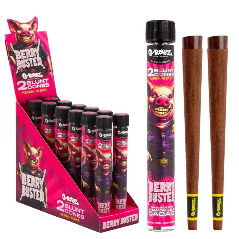 G-Rollz Herbal Blunt Cones PK12x2- Berry Busted