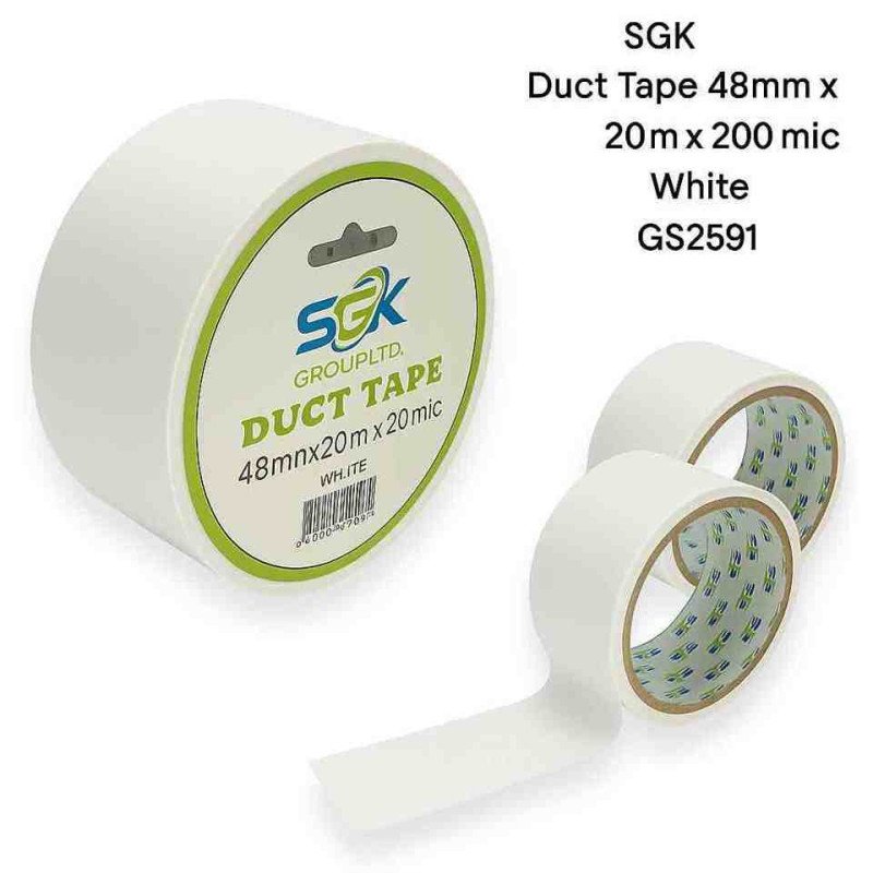 Duct tape 48MM x 20M WHITE GS2591