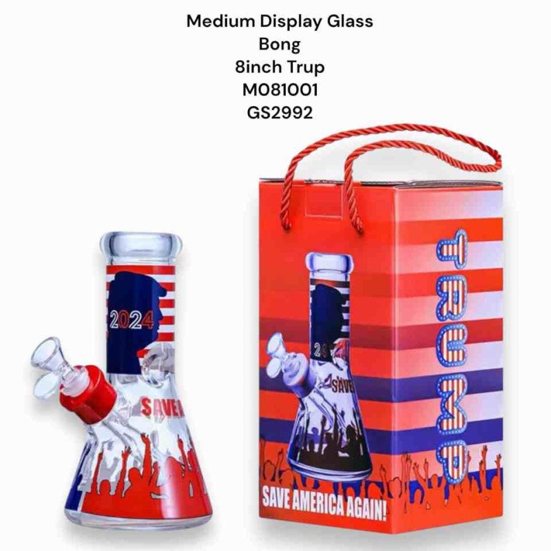 GS2992 - GLASS BONG 8 INCH M081001 Mix