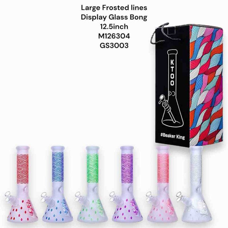 GS3003 - GLASS BONG 12.5 INCH M126304 Mix