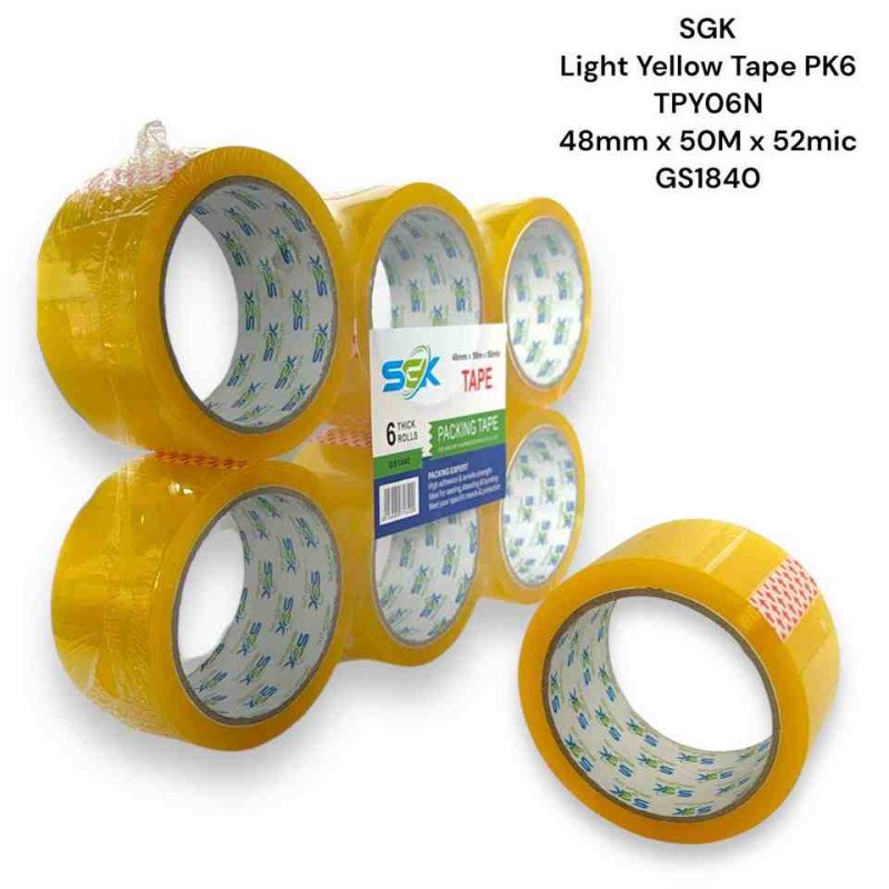 Tape 48x50 4850 TPY06N Yellow PK6 - GS1840