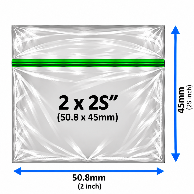 Plain Baggy Zipper 2X2s