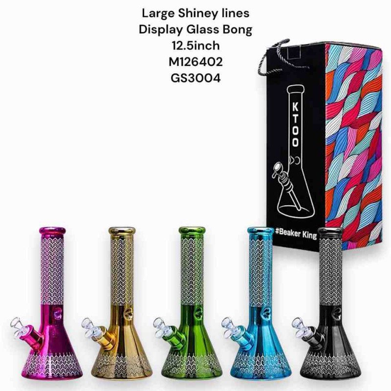 GS3004 - GLASS BONG 12.5 INCH M126402 Mix