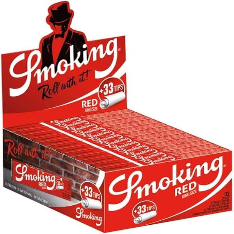 SMOKING RED PAPER KS + TIPS