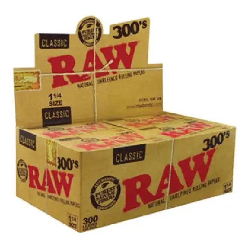 RAW Organic 300's 1Â¼ Rolling Papers PK40
