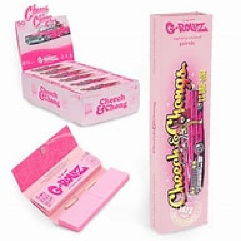 G-Rollz Pink Paper + Tips PK24