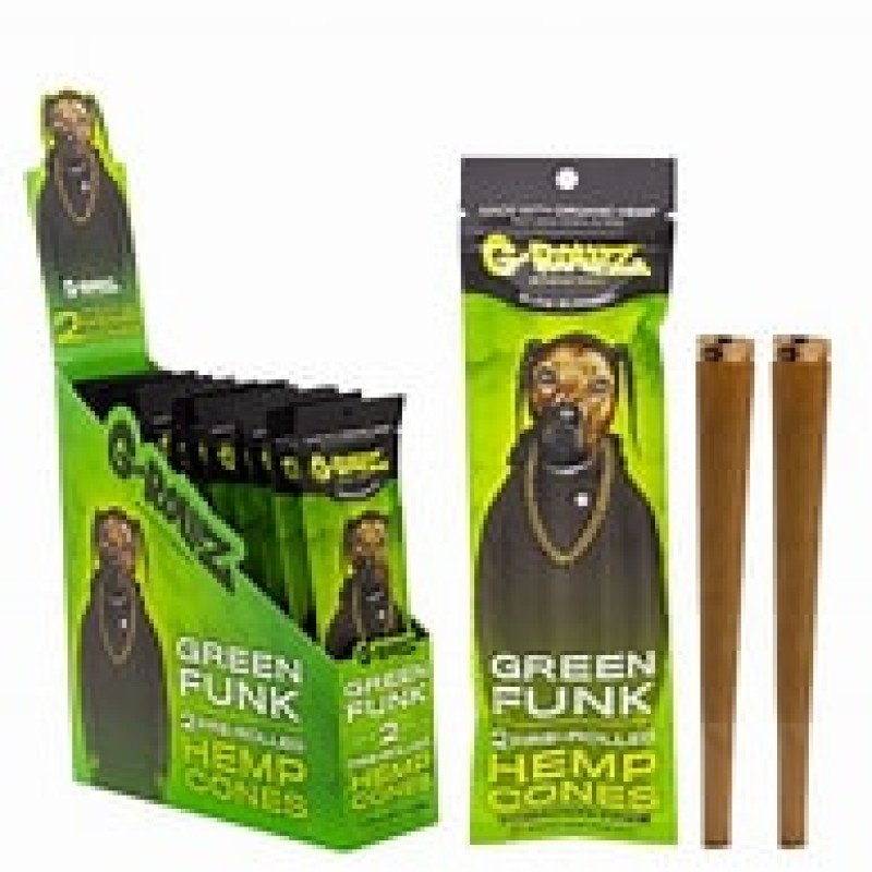 G-Rollz Hemp Cones PK12- Green Funk