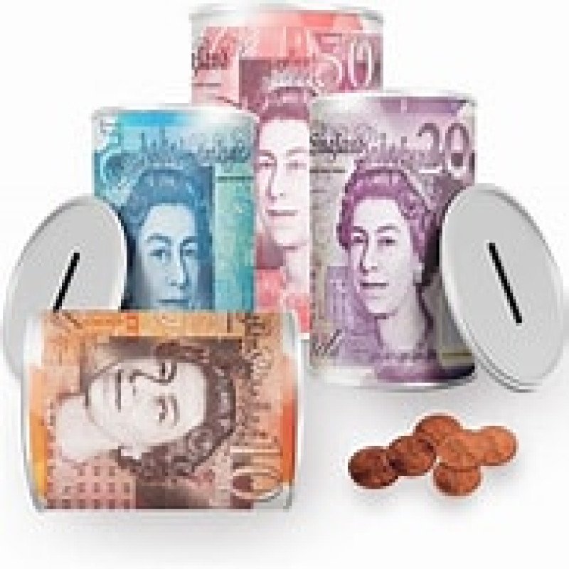 Money Tin Small Pound Note Design - GS0136