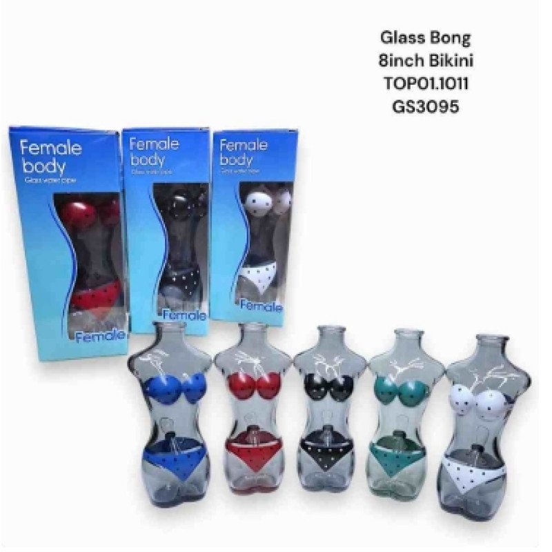 GS3095 - GLASS LADY BONG 8INCH TOP01.1011
