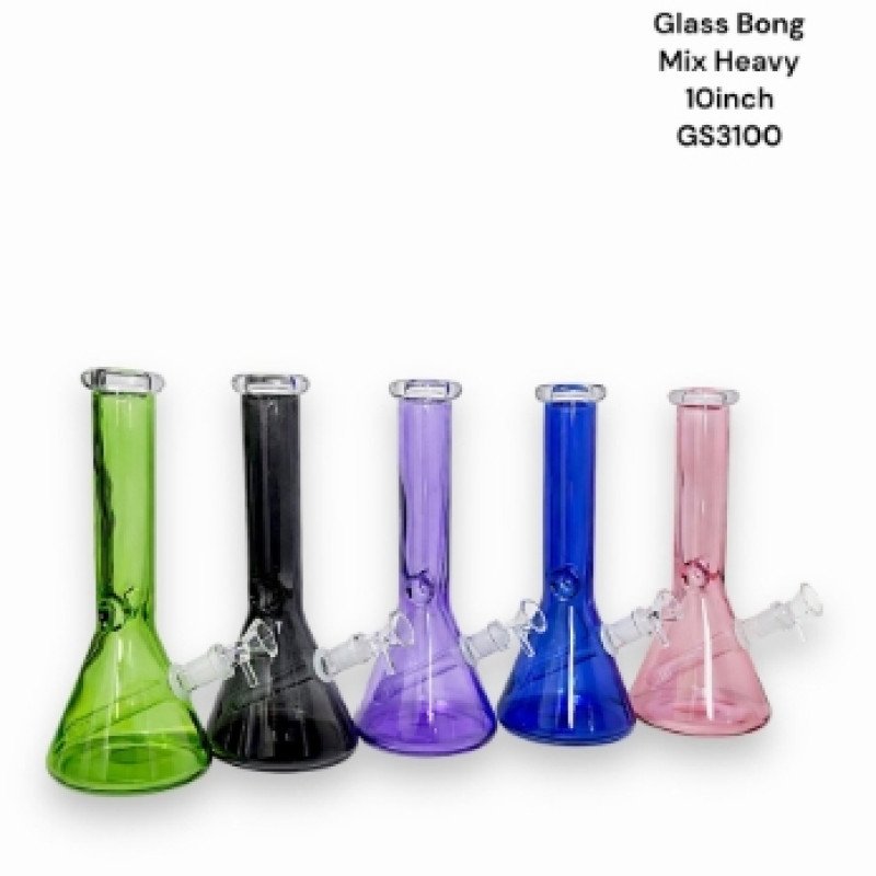 GS3100 - GLASS BONG 10 INCH M101001 Mix