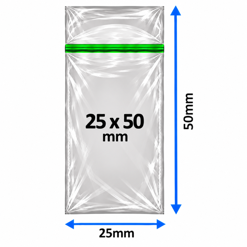 Plain Baggy Zipper 25x50