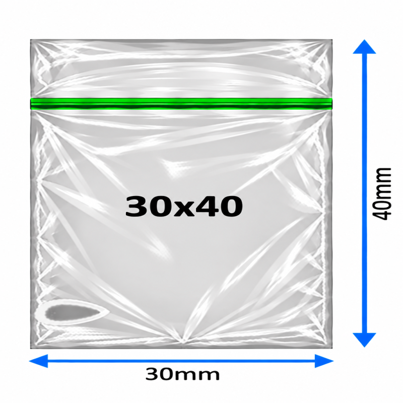Plain Baggy Zipper 30x40
