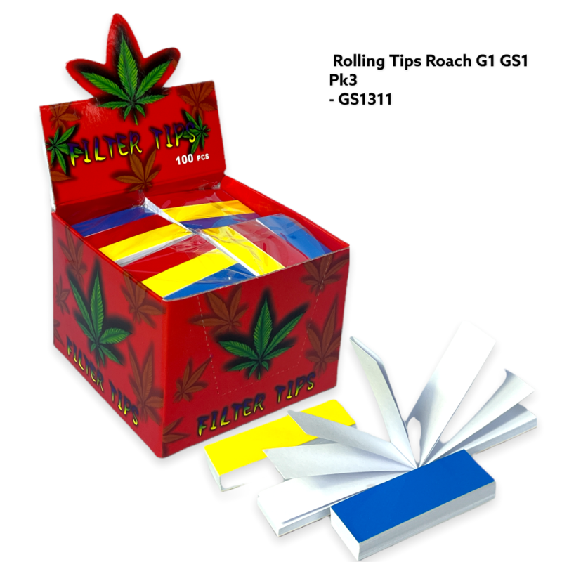 Red Roach Rolling Filter Tips Pack Of 3 G1 - GS1311