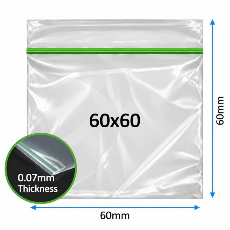 Plain Baggy Zipper 60x60x 0.07