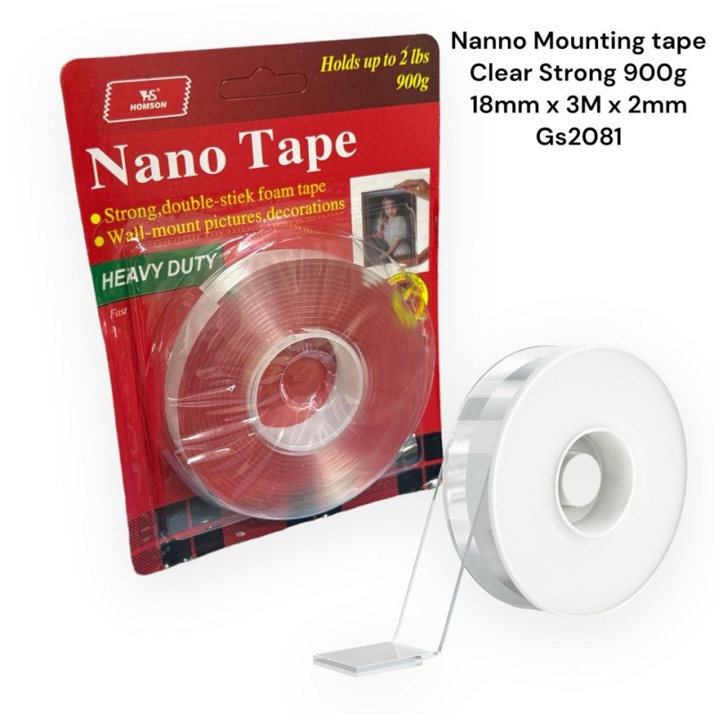 NEW EXTRA STRONG TAPE NANO TAPE 18MM X 3M - GS2081