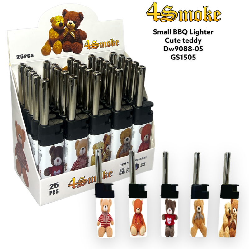 4 Smoke BBQ Lighter PK25 DW9088-05 CUTE TEDDY - GS1505