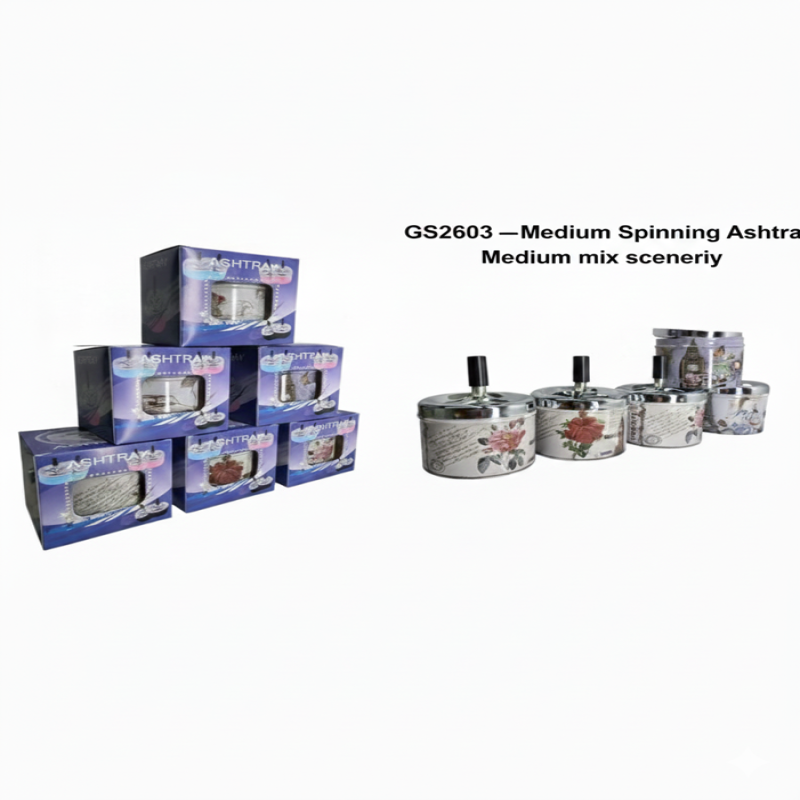 GS2603 - Medium Spinning Ashtray Medium mix scenery
