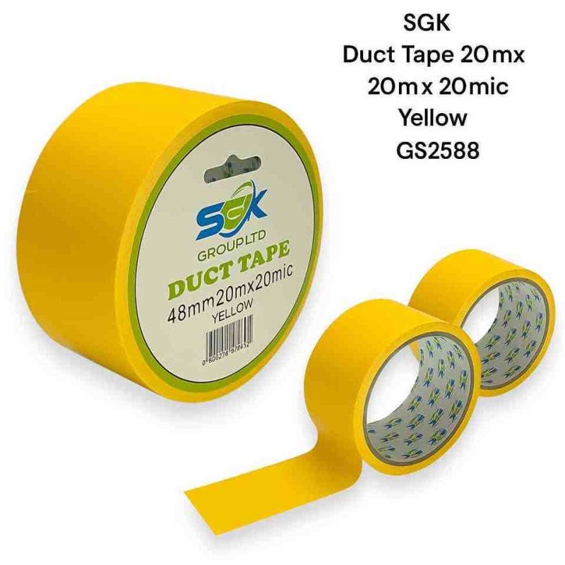 Duct tape 48MM x 20M YELLOW GS2588