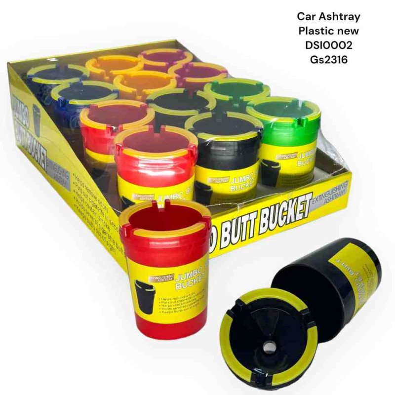 GS2316 - Ashtray DSI0002 Car Plastic Ashtray MIX COLOUR