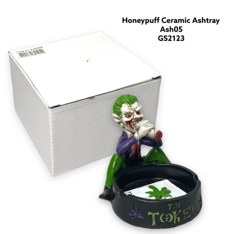 GS2123 - Ashtray Ceramic Big Mix Rasta Design ASH05
