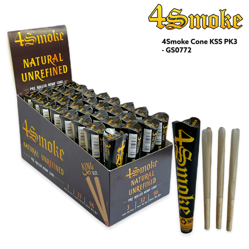4Smoke Cone PK3 Brown GS0772