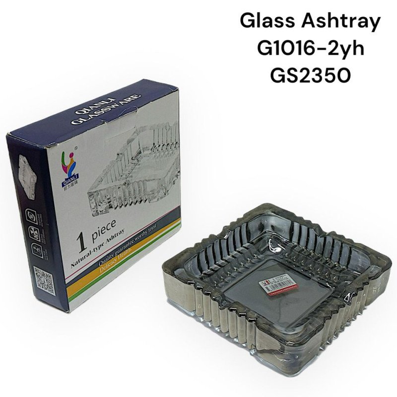 Gs2350 - Ashtray Glass G1016-2yh IRIDECENT SHINY