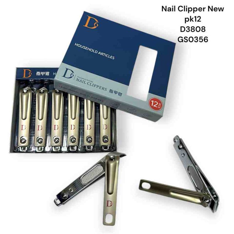 Nail Clipper D3808 Pack of 12 Mix Design GS0356