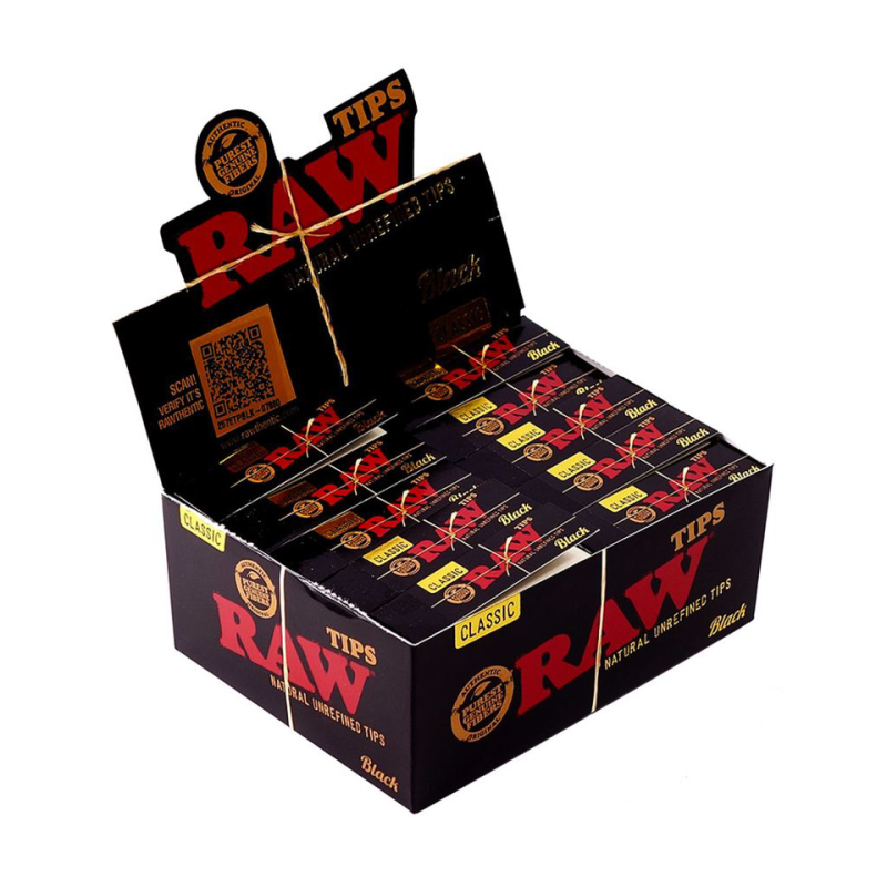 Raw Black Tips PK50