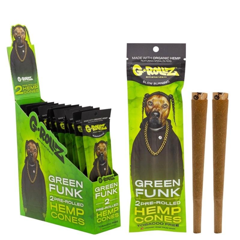 G-Rollz Hemp Cones PK12- Green/Grape