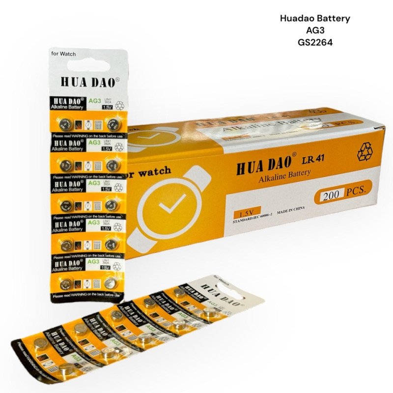 GS2264 - HUADAO Alkaline Battery 1.5v C10 AG3 PK10