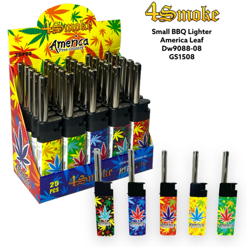4 Smoke BBQ Lighter PK25 DW9088-08 LEAF AMERICA - GS1508