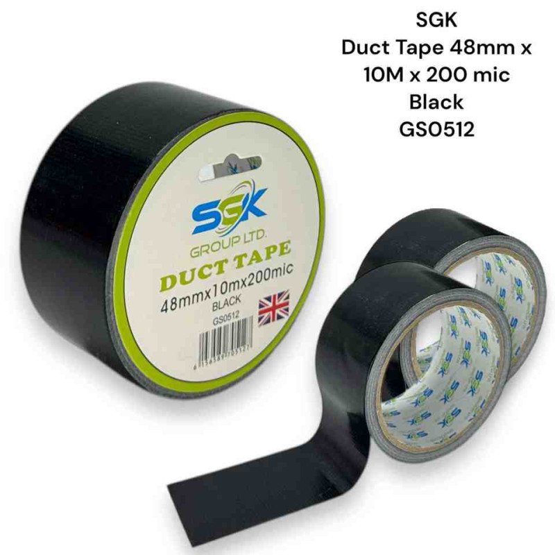 Duct Tape 48mm X 10m BLACK GS0512