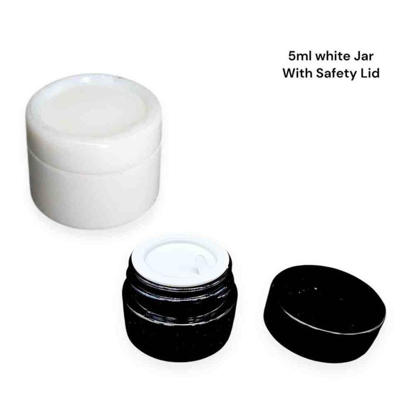 5ml WHITE jar SAFETY