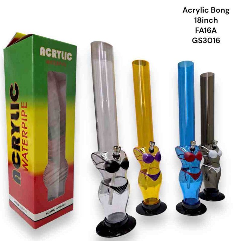 GS3016 - Acrylic Bong FA16A 18INCH