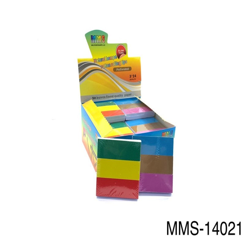 MMS Pack Of 3 Colour Roaches Rolling Tips Paper MMS14021