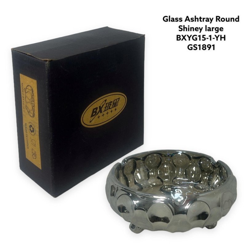 GS1891 - Ashtray Glass BXYG15-1-YH SHINY MIX