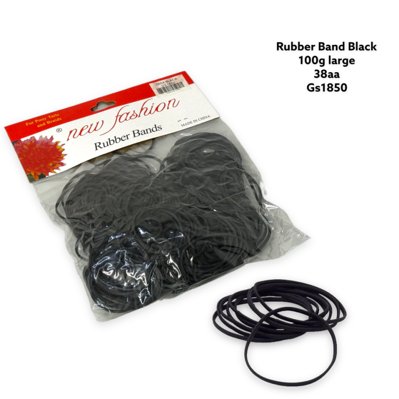 RUBBER BAND BLACK 300pcs - GS2260