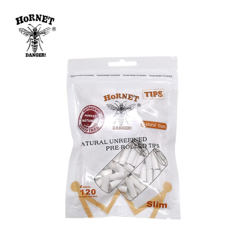 Hornet Filter Tips 6mm Bag White Natural 14033 120pcs - GS0691