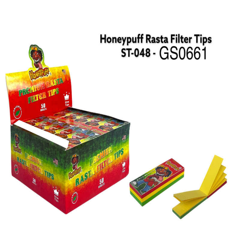 Rasta filter tips Honeypuff Pk50 - GS0661