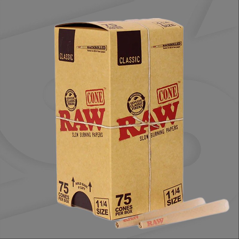 RAW Classic 1Â¼  Cones 75 Pack