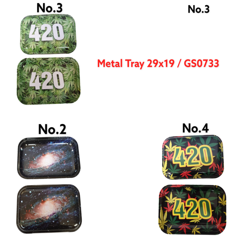 GS0733 - 004RA 29x19 Metal Ash Tray WITH COVER LID NEW Bob Marley