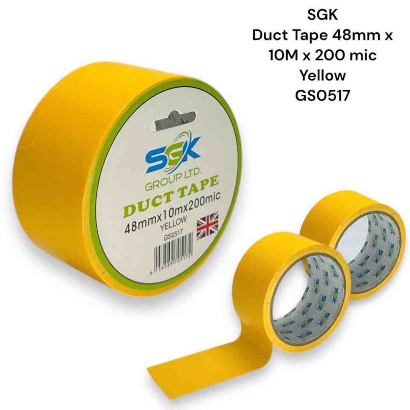 Duct Tape 48mm X 10m YELLOW GS0517
