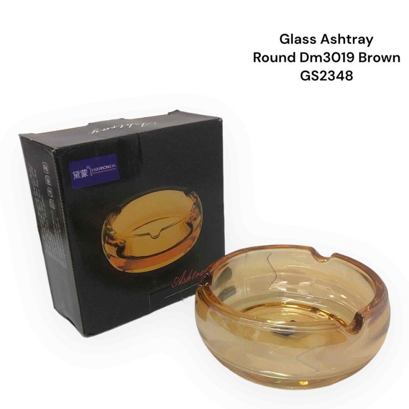 GS2348 - Ashtray Glass DM3019 HP amber SHINY