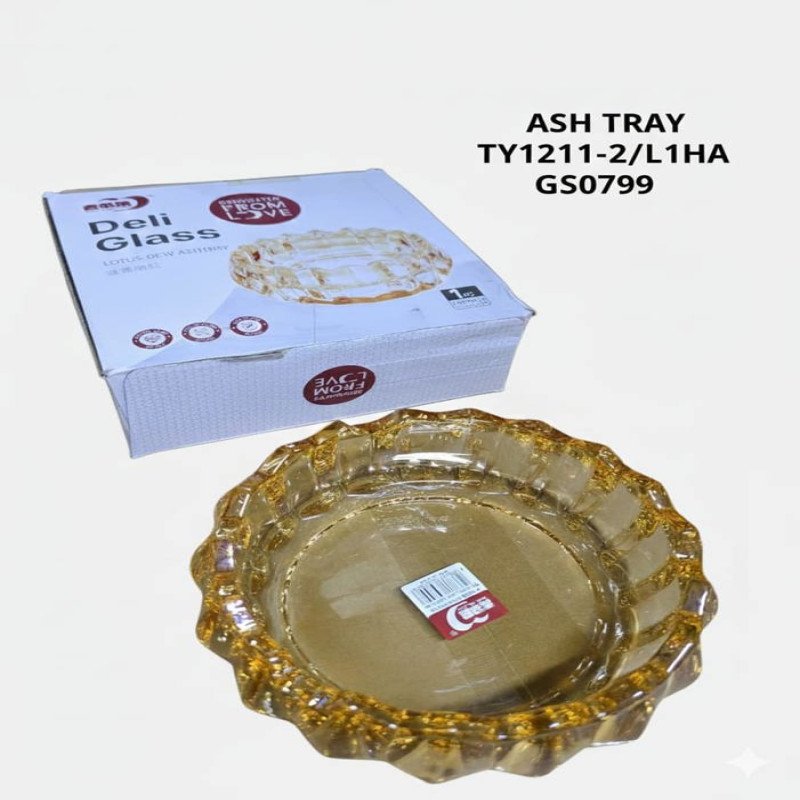 GS0799 - Glass Ashtray TH1211-2 Golden